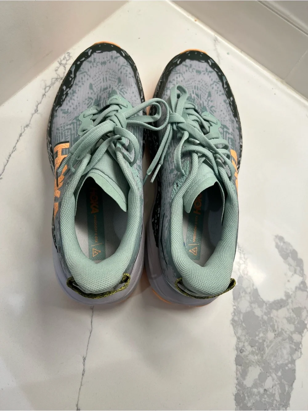 HOKA Speedgoat 6 GTX Jade Ash Grey Women's Size 9B Trail Shoes